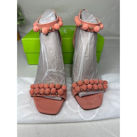 Sam Edelman Luella Canyon Clay Beaded Dress Sandals 7.5 High Heel Ankle Strap - Picture 5 of 16